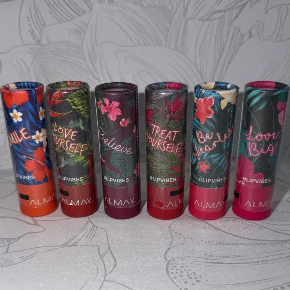 Almay Lip Vibes Collection - Bold and Bright Shades 6pc Lot
